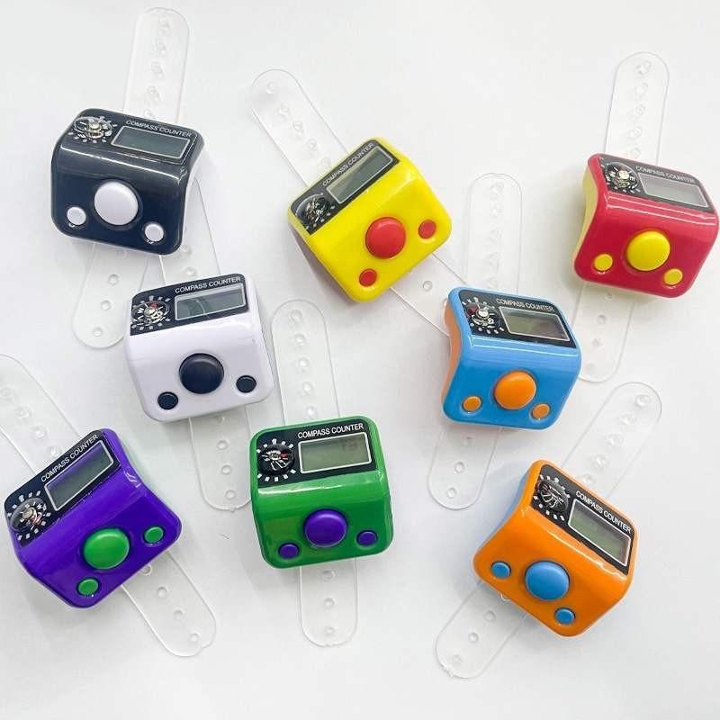 Máy đếm ngón tay điện tử TMOY có la bàn Có thể đặt lại 5 chữ số LCD Điện tử Màn hình kỹ thuật số Ngón tay Tally Counter Count TCS