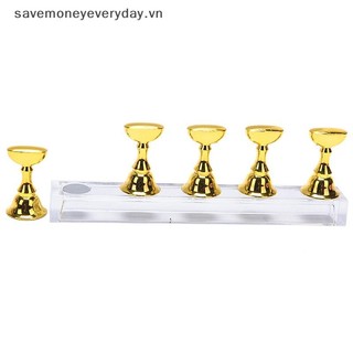 [savemoneyeveryday] 1 Bộ Giá Đỡ Móng Tay Thực Hành Kệ Trưng Bày Pha Lê Acrylic [vn]