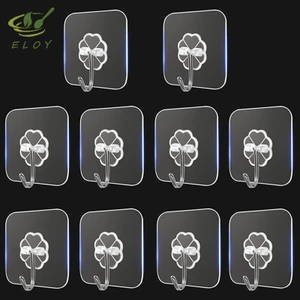 10 Móc Dán Tường Siêu Dính Trong Suốt Chịu Lực Tốt Treo Tường 6x6 Cm VN