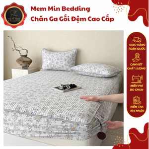 Bộ Ga Gối Chất Liệu Cotton Cực Kỳ Thoáng Mát, Thấm Hút Mồ Hôi Và Dễ Dàng Sử Dụng - MemMinbedding Luxury