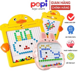 Đồ Chơi Bảng Vẽ Xếp Hình Nam Châm Cho Bé Kèm Bút – Bảng Từ Tính Xếp Hình Hạt Đậu, Đồ Chơi Trí Tuệ Cho Bé