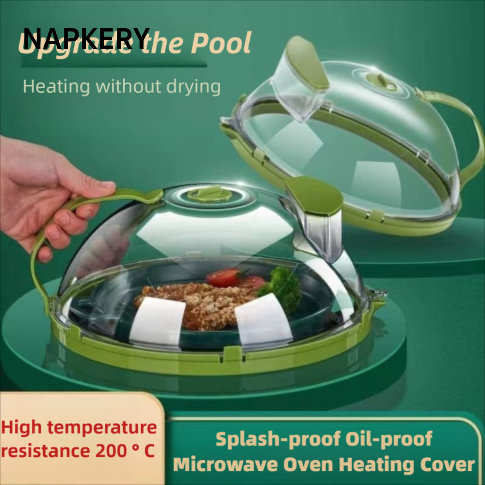 Vỏ lò vi sóng NAPKERY, Vỏ đĩa lò vi sóng phun nước chống dầu, có tay cầm Vỏ sưởi trong suốt chống bắn nước Nắp nấu ăn