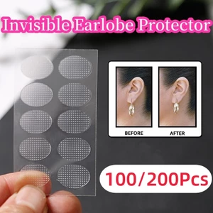 100 / 200 Chiếc Vô Hình Tai Lobe Hỗ Trợ Băng Di Động Bông Tai Ổn Định Chống Thấm Nước Chống Đâm