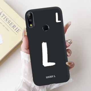 Dành Cho Asus Zenfone Max Pro M2 Ốp Lưng ZB631KL ZB630KL ZB633KL X01BDA Vỏ Chống Sốc Chữ Dễ Thương Đen Silicone TPU Mềm Ốp Lưng