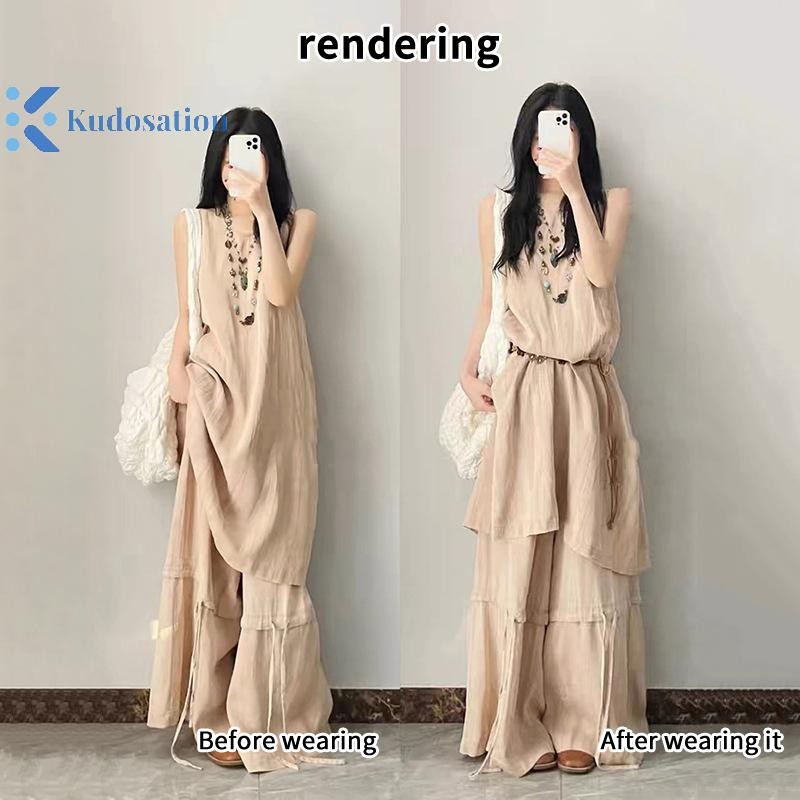 Kudosation Đơn Giản Đa Năng Dệt Tay sel Hạt Gỗ Thắt Lưng Phong Cách Dân Tộc Dây Thắt Lưng Phụ Kiện Kỳ Nghỉ Thắt Lưng Dây