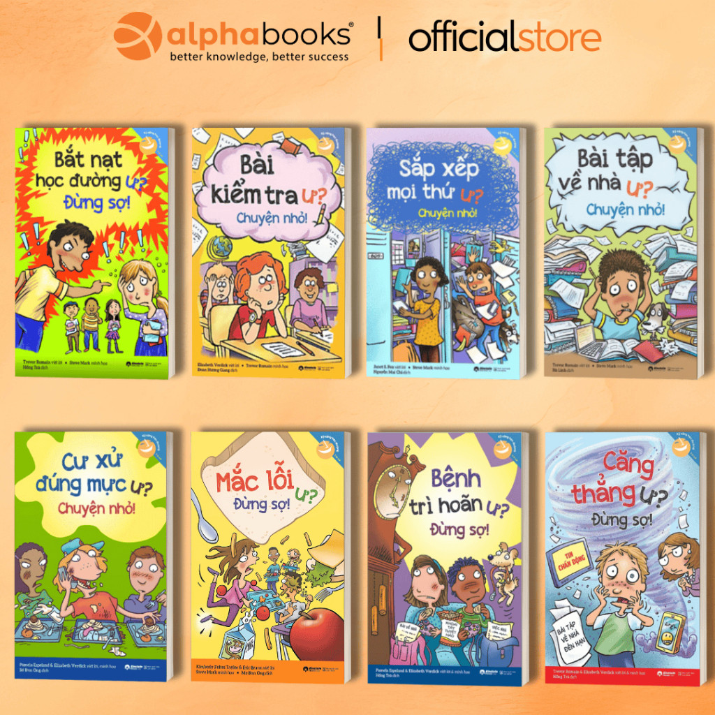 Sách - Combo 8 Cuốn: Kỹ Năng Học Đường Dành Cho Học Sinh Từ 7 - 12 Tuổi (Alpha Books)
