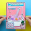 Búp bê giấy đồ chơi thủ công Ngôi nhà của bé thỏ dâu đáng yêu,đồ chơi bóc dán thủ ông dành cho trẻ