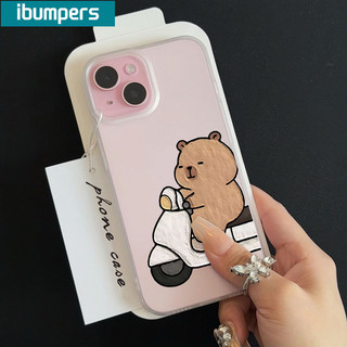 ibumpers Ốp Lưng IPhone Dễ Thương Capybara Loppy Họa Tiết Cặp Đôi Ốp Điện Thoại Trong Suốt Nhám Mờ TPU Mỏng Chống Sốc Chống Bẩn Cho IPhone 16 15 14 12 13 11 Pro Max IP 7 8 Plus X XS XR