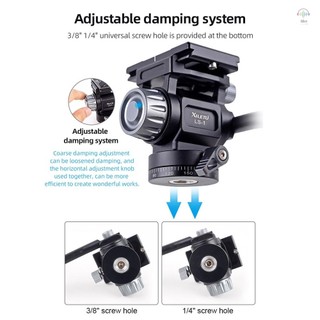 Hilivn) XILETU LS-1 Đầu chất lỏng Video nhỏ gọn Pan Tilt Tripod Head Toàn cảnh Ballhead Tripod Mount Hợp kim nhôm 6kg / 13.2lbs Tải trọng Vít 1 / 4 Inch có tay cầm có thể tháo rời & Qui