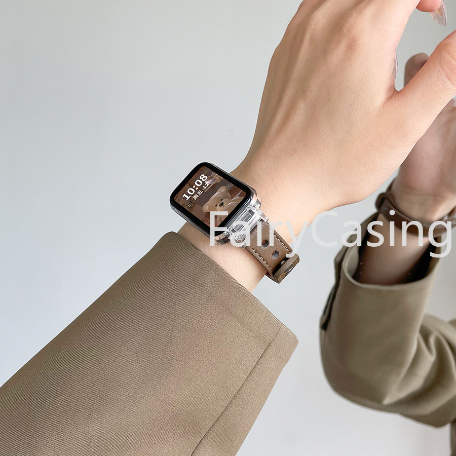 Dây Đeo Thời Trang Thích Hợp Cho Xiaomi Band 10 8 9 Hoạt Động Vòng Tay Phụ Kiện Da Watchband Correa Cho Redmi Watch 3 2 Dây Đeo Tay