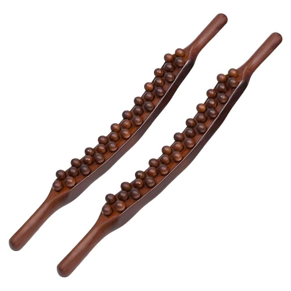 Gậy massage toàn thân WOODNEST, Gậy cạo lưng cầm tay đa năng, Trị liệu thư giãn 37 hạt Máy mát xa huyệt