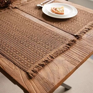 Mandyhome Dệt Tua Rua Cotton Vải Lanh Bàn Chạy Khăn Trải Bàn Trà Nghệ Thuật Placemat Bàn Thảm Đảng Ảnh Nền Vải