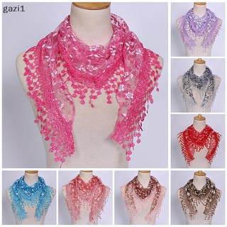 [Gazi1] 1Pc Nữ Thời Trang Tam Giác Quấn Khăn Choàng Nữ Khăn Ren Hoa Boutique