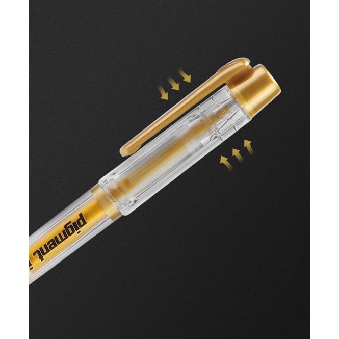 Bút bi nước gel BaoKe 1.0mm MP5088 nhũ kim tuyến vàng, bạc: 1 cây