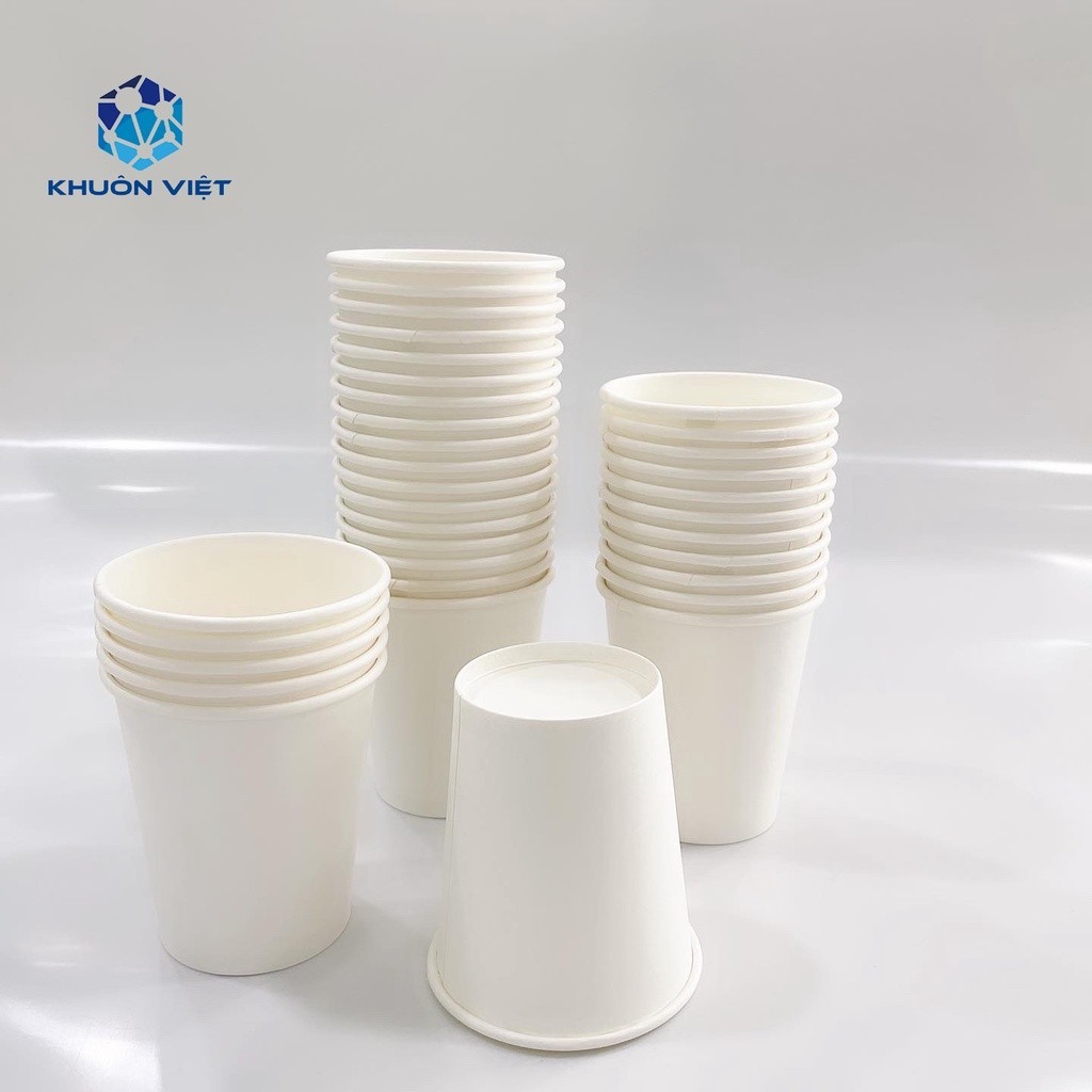 Sét 50 Cốc Giấy Dùng 1 Lần, Ly Giấy Uống Nước Dùng Một Lần Thân Thiện Mội Trường Dễ Tái Chế Đồ Nhà Bếp