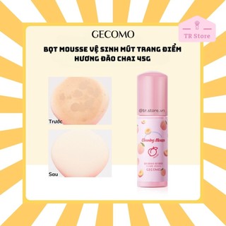 Bọt Mousse Vệ Sinh Cọ Mút Trang Điểm Gecomo Mùi Hương Đào – Rửa Dụng Cụ Trang Điểm Bằng Bọt Mịn