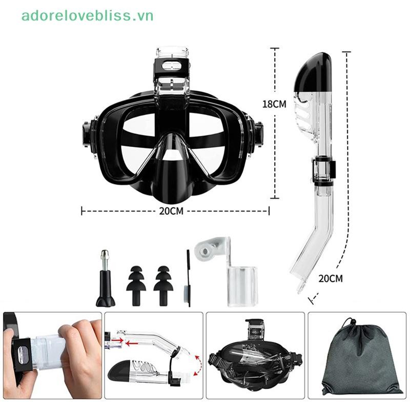 THÊM Mặt nạ ống thở Bộ mặt nạ lặn có thể gập lại với hệ thống trên khô và gắn Camera BSS