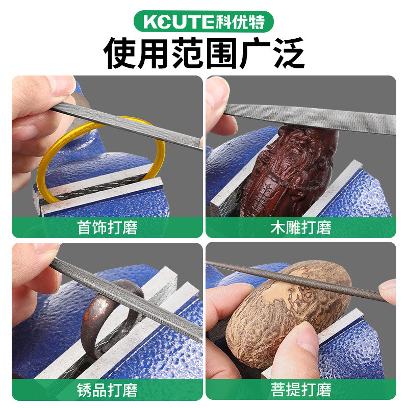 Dũa kim loại trang sức mịn cho vàng bạc, hình tam giác phẳng, nửa tròn, công cụ gia công, bộ nhỏ, dụng cụ thợ kim hoàn XSXQ