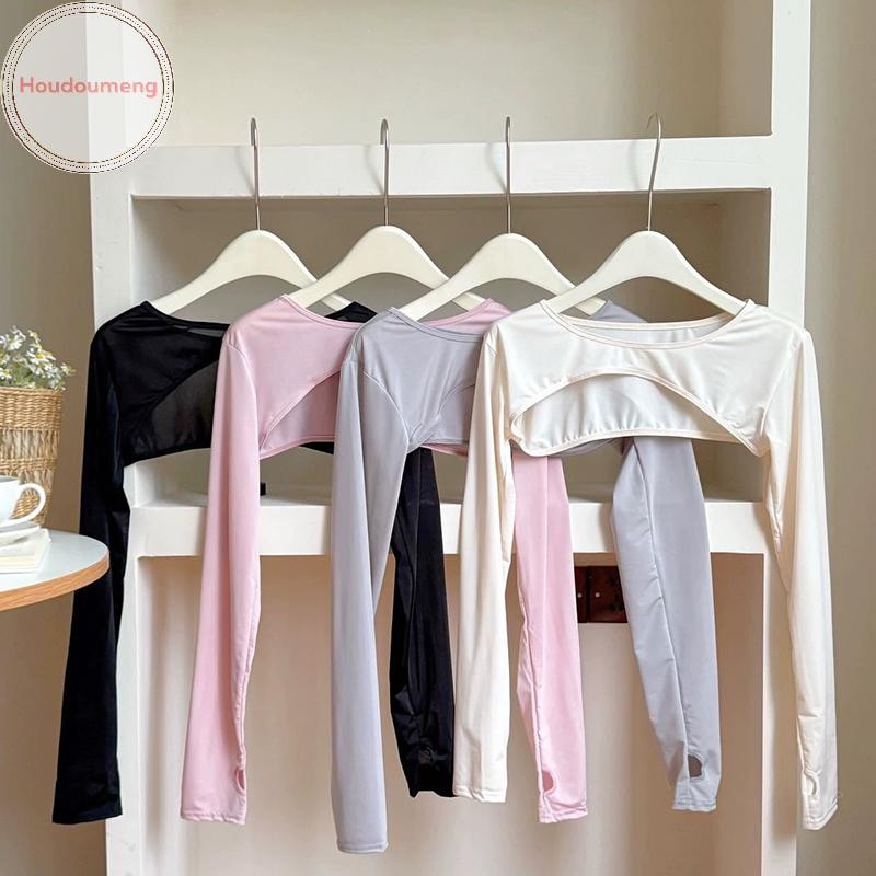 Houdoudou Ice Silk Khăn choàng tay nữ Chống nắng UV Khăn choàng còng Găng tay cho hoạt động thể thao ngoài trời Golf Chạy câu cá dài Sleev VN