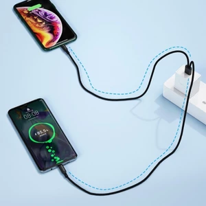 Cáp USB C tự động WU Cáp USB sang USB C Micros USB để truyền dữ liệu sạc nhanh