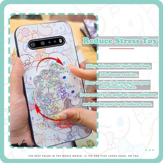 Ốp Điện Thoại Đơn Giản Cát lún Cho LG V60 ThinQ 5G Chống Va Đập Trôi Cát Thiết Kế Thời Trang Silicon Bảo Vệ TPU Da Cảm Giác Silicon Dễ Thương Bền Lấp Lánh Mềm Ốp Lưng Xoay Được
