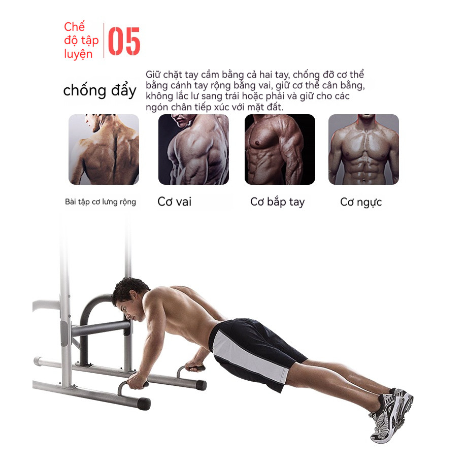 Leikefitness Xà đơn xà kép Có đệm Pull Up Bar 6 điều chỉnh độ cao Chịu được 150kg, xà đơn đa năng.