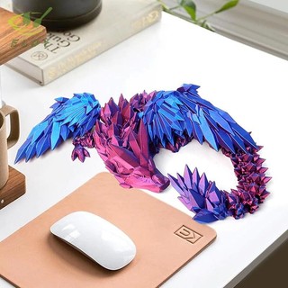 [MAO] Đồ trang trí phòng khách Feilong in 3D Rồng di chuyển nhiều nối có mặt bàn Trang trí nhà cửa VN