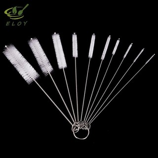 [ELOY] Bộ cọ làm sạch ống hút tóc mềm bằng không gỉ Bộ lông Nylon Ống hút chai VN