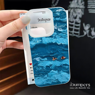 ibumpers Ốp Điện Thoại iPhone Đẹp Họa Tiết Đại Dương Ốp Lưng Trong Suốt Nhám Mờ Chống Bẩn Chống Sốc Cho IPhone 16 15 14 12 13 11 Pro Max IP 7 8 Plus X XS XR