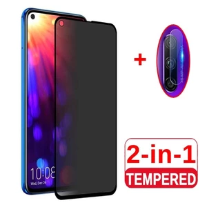 Kính cường lực bảo mật Honor20 cho Huawei Honor 7X 8X 9 10 20 Pro Lite View20, bảo vệ màn hình chống gián điệp + phim ống kính camera
