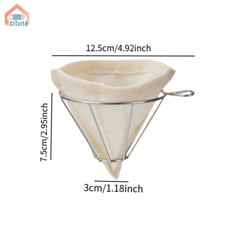 Acutuna Vải Lọc Cà Phê Nón Lọc Handmade Chắc Chắn Vải Flannel Lọc Cà Phê