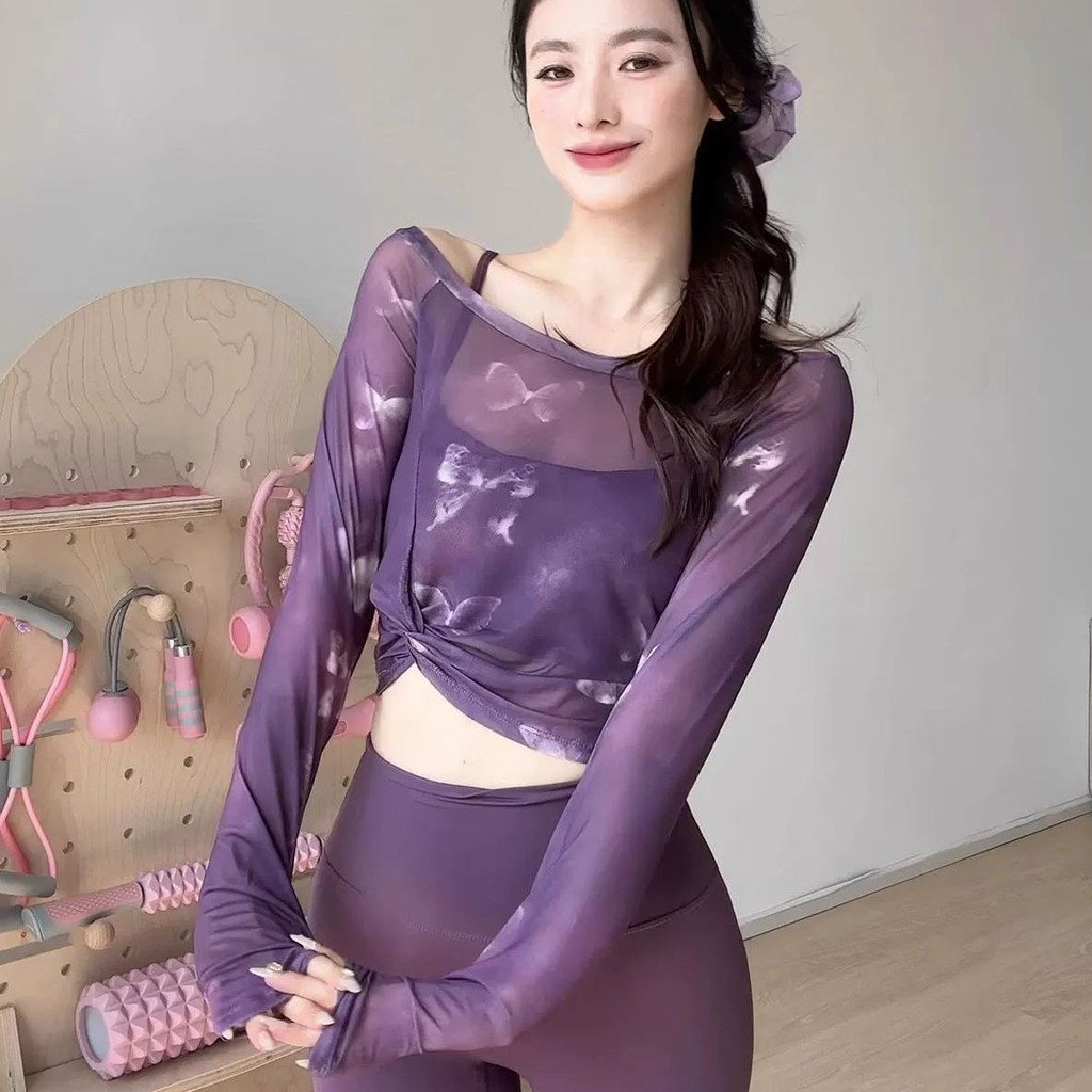 Áo thun in hình bướm chống nắng cho nữ mùa hè 2025 Áo thun chống nắng thời trang và thông thường dành cho nữ