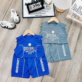 Quần áo sát nách cho bé trai 14-52kg.Bộ đồ ba lỗ bé trai mẫu BỘ CITY. Đồ bộ bé trai mặc hè. H8