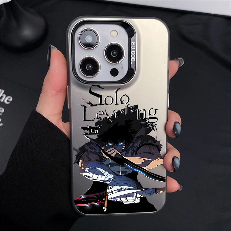 Anime Solo Leveling Cover Cho Samsung Galaxy S25 S24 S23 S22 S20 S21 Ultra Plus S20 FE S25 Edge 5G A51 A71 Shell Cool Print Premium IMD Armor Hard Acrylic Hợp Thời Trang
