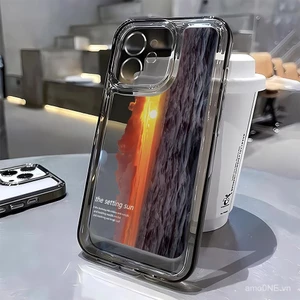 Ốp điện thoại Sunset cho Samsung Galaxy A13 A14 A15 A16 A23 34 A35 A36 A54 A55 4G 5G, trong suốt, chống rơi, không gian