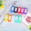 Đơn Giản Nhiều Màu Sắc Nhựa PP Chìa Khóa Thẻ Hành Lý Đánh Dấu Số Khách Sạn Thẻ Phân Loại Móc Khóa Tự Làm Phụ Kiện Trang Sức