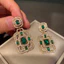 Nhẹ nhàng Tính khí sang trọng Đẹp sang trọng Bông tai vuông tinh tế Zircon