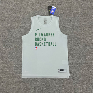 2324nba Jersey Lillard Áo thun ngắn tay khô nhanh Milwaukee Bucks Đồng phục huấn luyện bóng rổ Khởi động thể thao Chụp ảnh đồng phục
