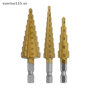 Bộ mũi khoan tháp khoan thang mạ titan hình lục giác SRVN Bộ 3-12 / 4-12 / 4-20mm Bộ ba mảnh nhỏ.