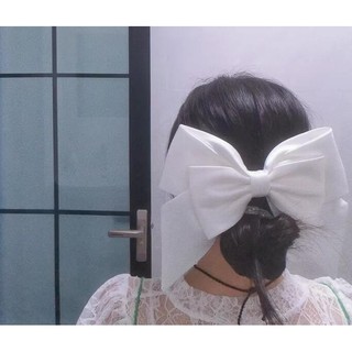 Kẹp Tóc Hình Nơ Cỡ Lớn Bằng Satin Phong Cách Hàn Quốc Cổ Điển Thời Trang Cho Cô Dâu