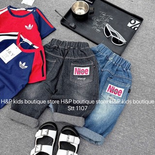 10-27kg Set áo das phối màu mix quần bò dài HP cho bé trai, quần áo bé trai