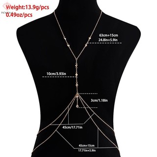 Vòng cổ dây chuỗi cơ thể chéo nữ, áo ngực cưới, trang sức gợi cảm dự tiệc