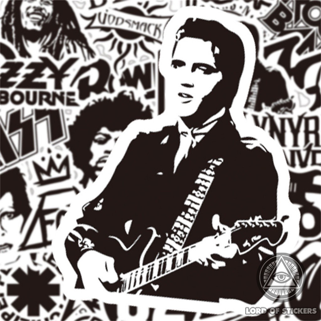 100 Hình Dán Sticker Graffiti Logo Ban Nhạc Rock RocknRoll Metal Punk