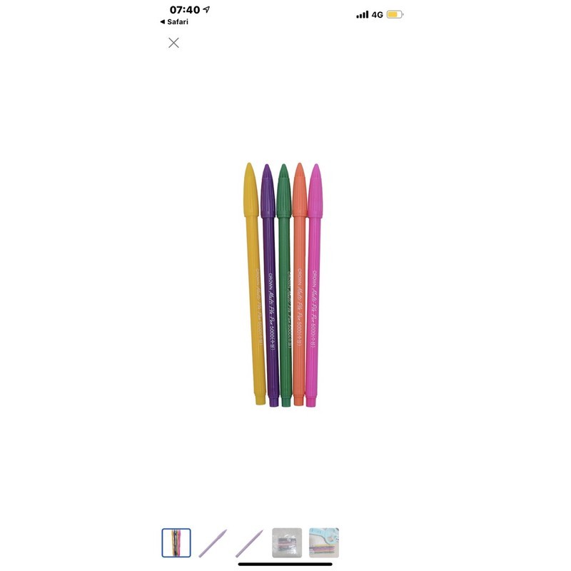 Bút lông thư pháp ngòi felt tip Hàn Quốc Crown-5000 nhiều màu
