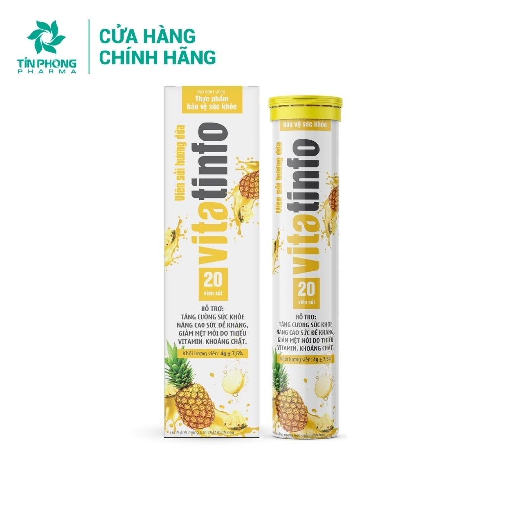 Ảnh TPBVSK Vitatinfo - Viên Sủi Hỗ Trợ Tăng Cường Sức Khỏe Bổ Sung Vitamin Khoáng Chất Lọ 20 Viên 4