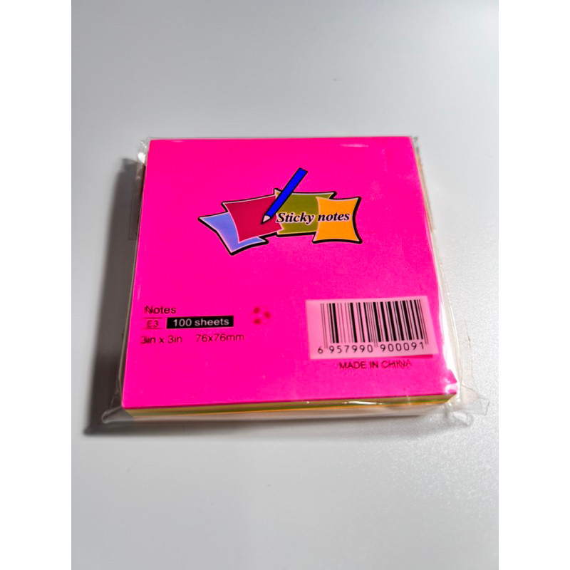 [ 3 XẤP ] Giấy ghi chú, giấy nhớ, giấy Note vuông cỡ 3x3 inches Stickii trộn 5 màu x 20 tờ: 1 xấp có 100 tờ.