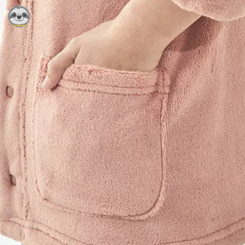 Phong cách Nhật Bản Muji Style / Đồ ngồi mềm mại ấm áp cho trẻ em / Bộ đồ ngủ ấm áp liền mạch cho trẻ em lớn / Quần áo ngồi thân thiện với da cho bé trai bé gái