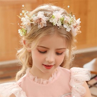 Băng đô vòng hoa NCE, tiara bohemian thanh lịch cho bé gái và người lớn