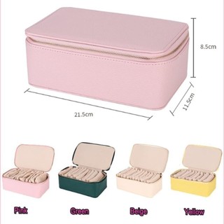 Hộp đựng trang sức du lịch WKPFR893, Hộp đựng bông tai dung tích lớn bằng da PU, Di động với 6 / 12 chiếc Túi nhỏ Trang sức