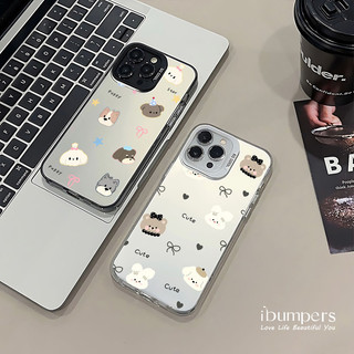 ibumpers Ốp Điện Thoại iPhone Họa Tiết Nơ Ngọt Ngào Dễ Thương Cho IPhone 16 15 14 12 13 11 Pro Max IP 7 8 Plus X XS XR Ốp Lưng IMD Cứng Và Nhẵn
